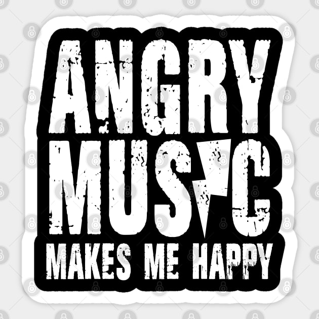 Angry Music Makes Me Happy Sticker by AngelBeez29